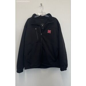 Antigua Black Softshell Waterproof Jacket Men's Nebraska Haskers - Size Xl